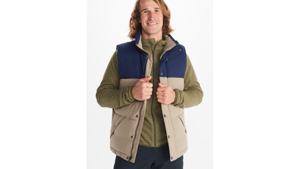 Marmot Bedford Vest - Mens, Stonework/Arctic Navy, Medium, M11759-16383-M