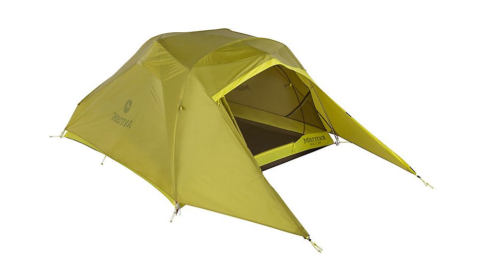 Marmot Bolt Ultralight 3-Person Tent, Dark Citron/Citronelle, One Size, 39010-9819-ONE