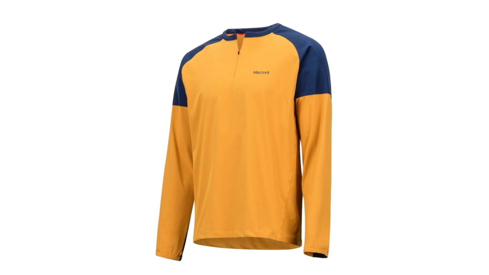Marmot Bowery Long Sleeve - Mens, Aztec Gold/Arctic Navy, Small, 42260-9451-S