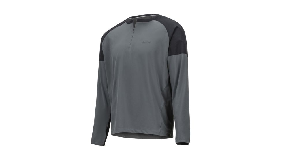 Marmot Bowery Long Sleeve - Mens, Slate Grey/Black, Large, 42260-1444-L