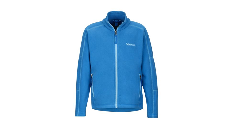 Marmot Boys Lassen Fleece Jacket, Mykonos Blue, Medium 83880-3833-M