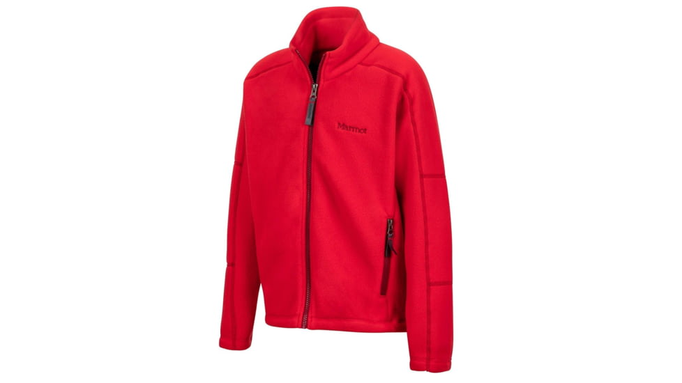 Marmot Boys Lassen Fleece Jacket, Tomato, M 83880-6775-M