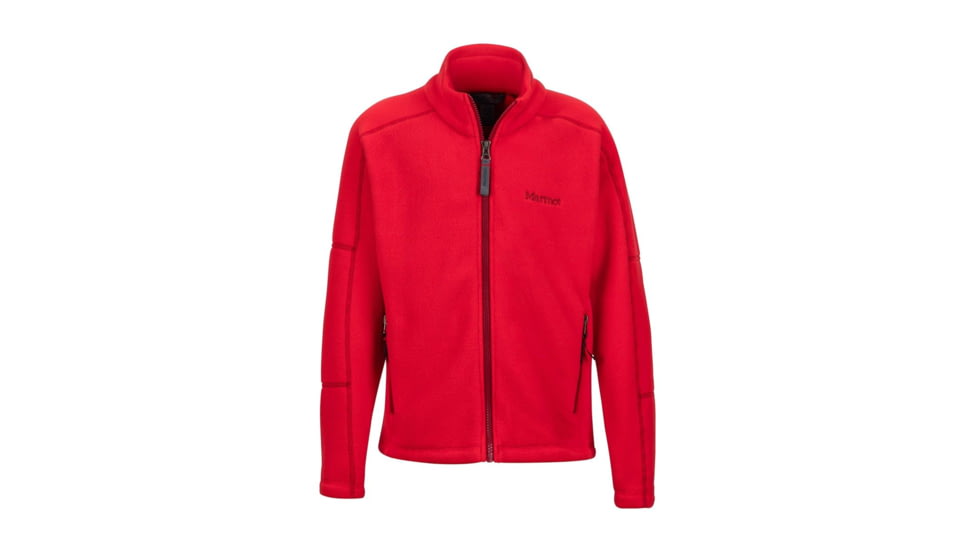 Marmot Boys Lassen Fleece Jacket, Tomato, M 83880-6775-M