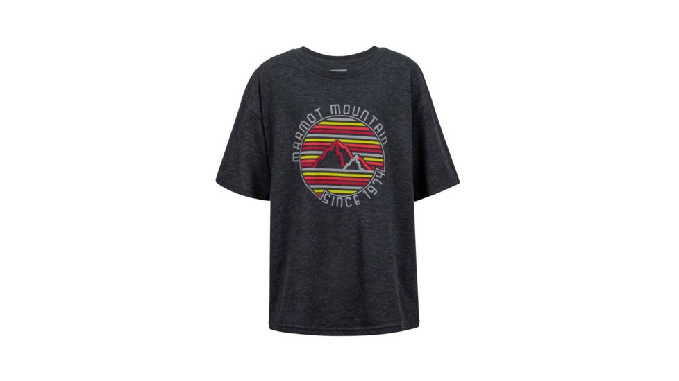 Marmot Boys Purview Short Sleeve T-Shirt, Slate Grey Heather, M 42440-8552-M