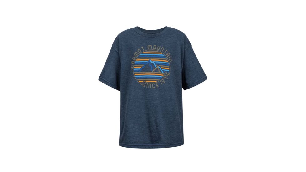 Marmot Boys Purview Short Sleeve T-Shirt, Arctic Navy Heather, M 42440-8719-M