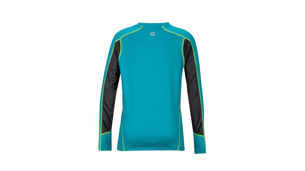 Marmot Boys Windridge w/ Graphic Long Sleeve, Deep Jade/Slate Grey, L, 50310-4783-L