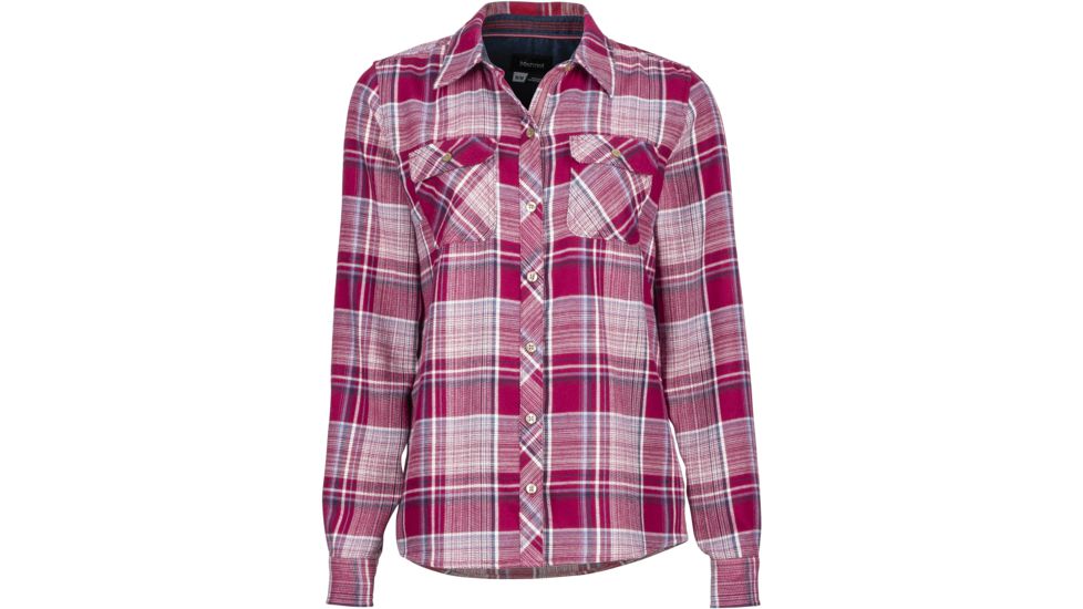 Marmot Bridget Flannel Long Sleeve - Women's-Red Dahlia-Medium