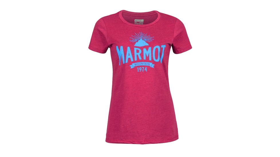Marmot Carly Short Sleeve Tee - Womens, Red Dhalia, Medium, 48780-6817-M
