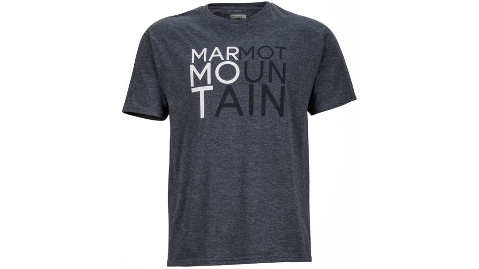 Marmot Cascade Short Sleeve Tee - Men's -Charcoal Heather-X-Large