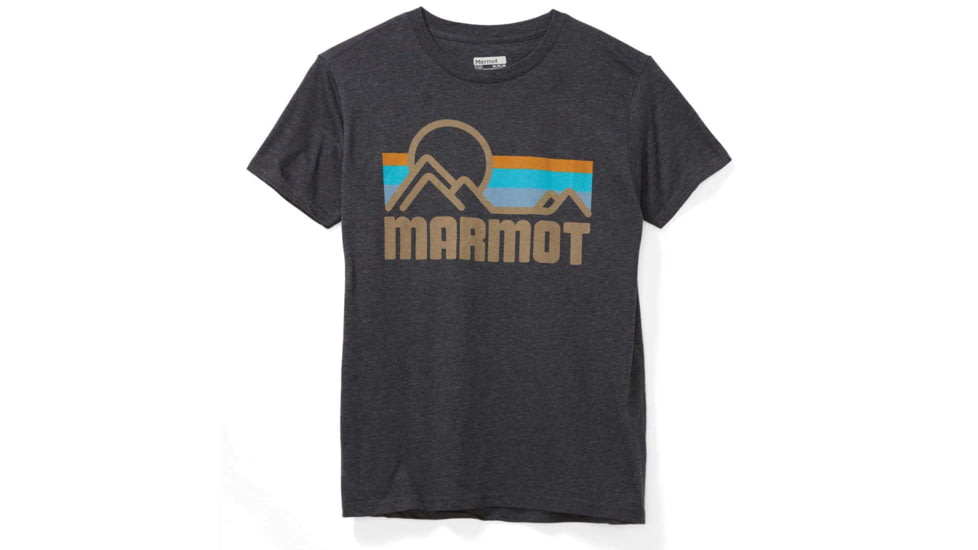 Marmot Coastal Short Sleeve T-Shirt - Mens, Charcoal Grey Heather, Large, 42430-3128-L