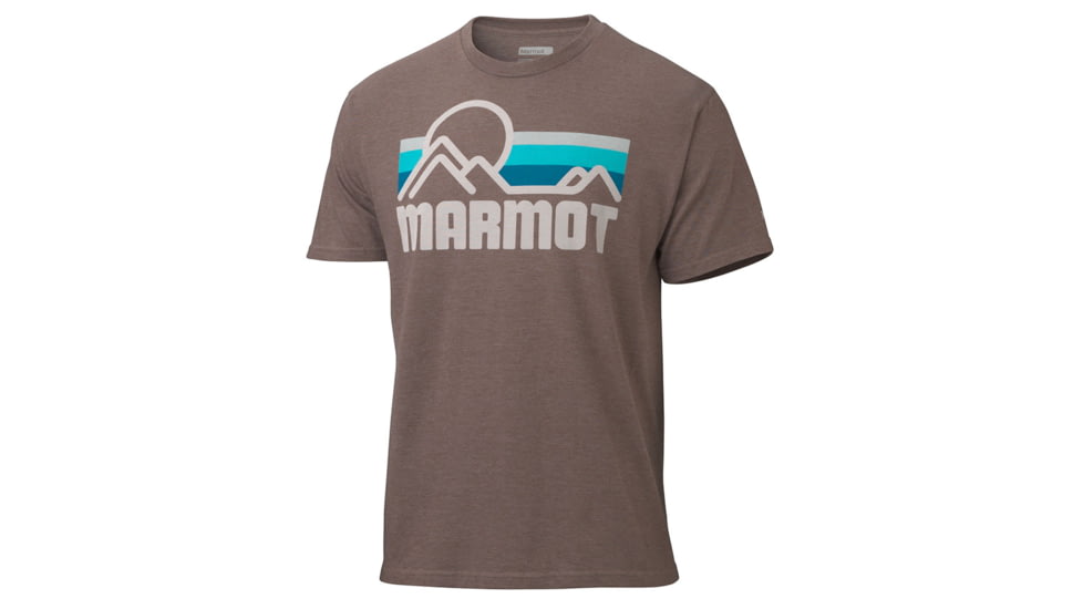 Marmot Coastal Short Sleeve Tee - Men's-Dark Brown Heather-X-Large