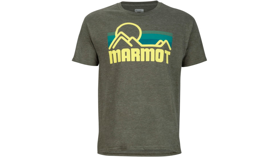 Marmot Coastal Short Sleeve Tee - Men's-Olive Heather-Small