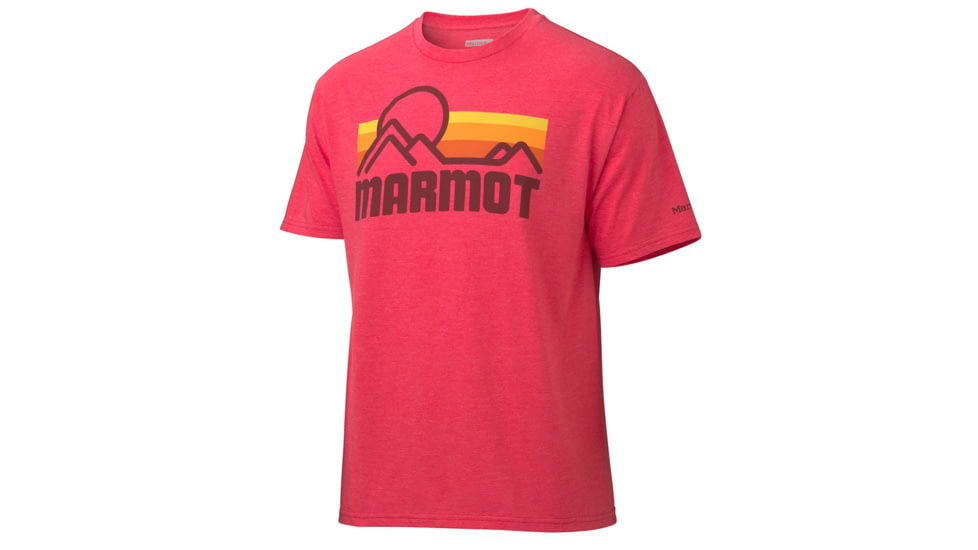 Marmot Coastal Short Sleeve Tee - Men's-Red Heather-X-Large