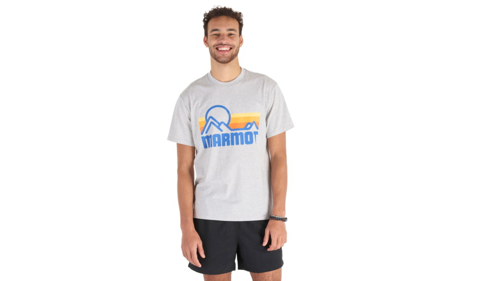 Marmot Coastal Short Sleeve Tee - Mens, Light Grey Heather, Medium, M14253-8626-M