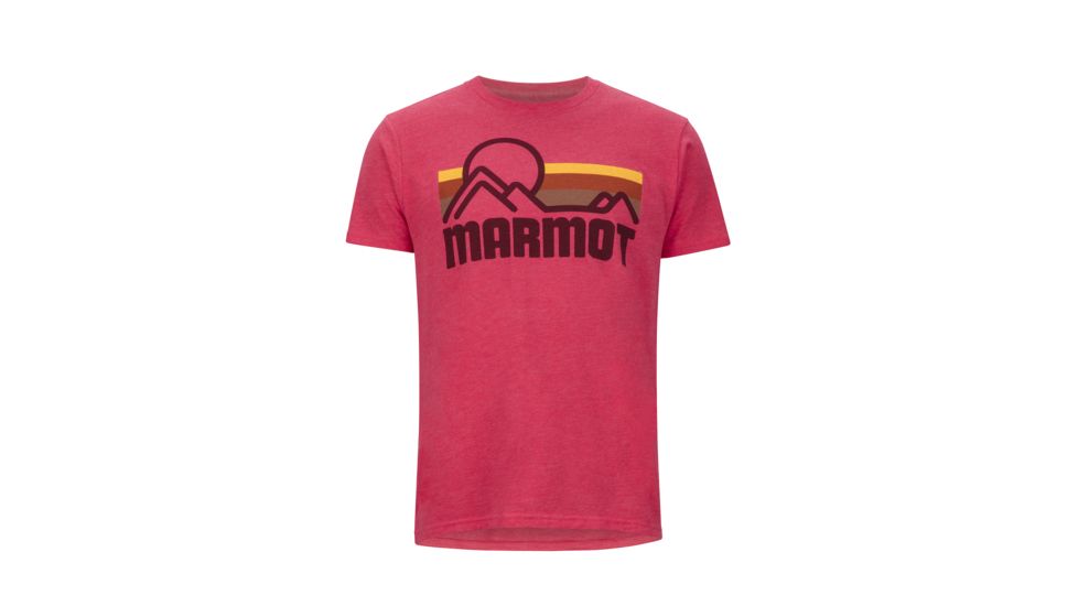 Marmot Coastal Short Sleeve Tee - Mens, Red Heather, 2XL, 42430-8554-XXL