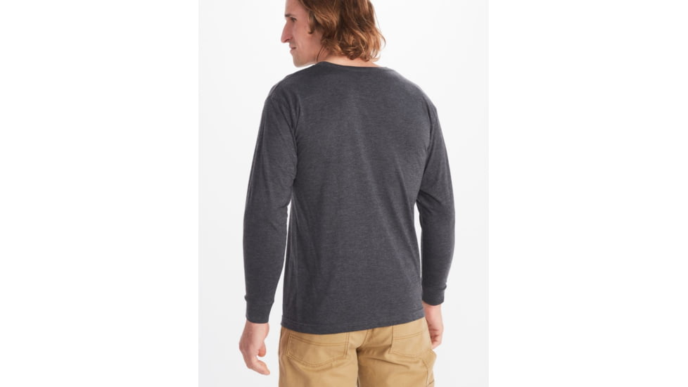 Marmot Coastal Tee Long Sleeve - Mens, Charcoal Heather, Large, M13262-1204-L