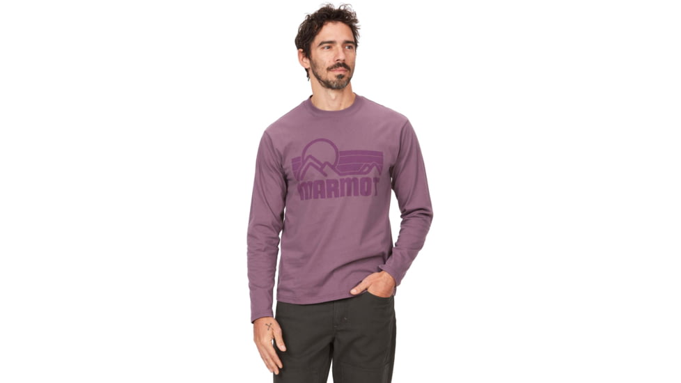 Marmot Coastal Tee Long Sleeve - Mens, Hazy Purple, Small, M14672-22259-S