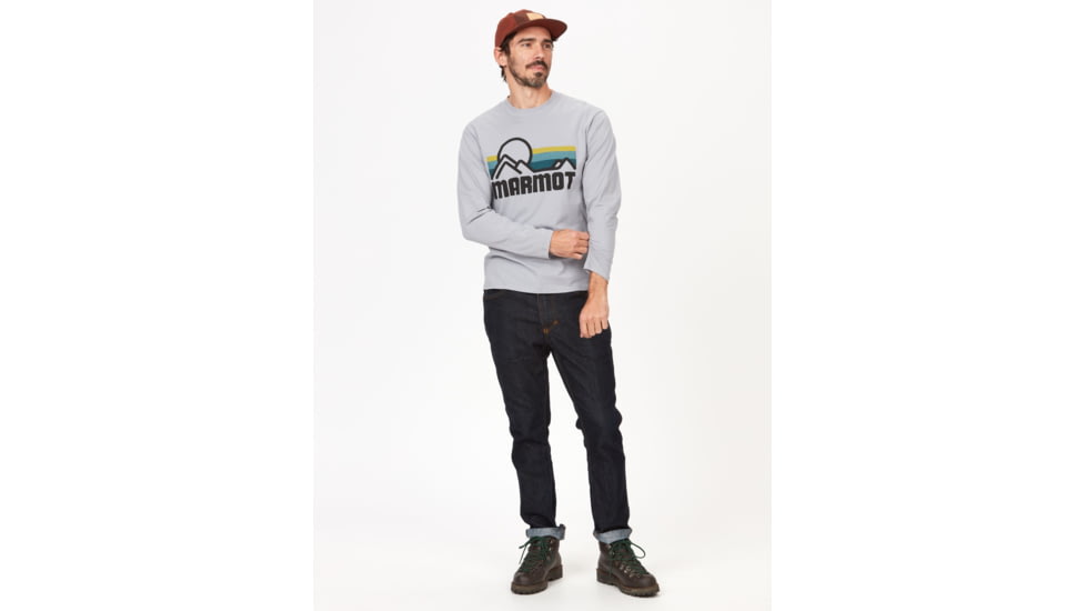 Marmot Coastal Tee Long Sleeve - Mens, Sleet, Medium, M14672-504-M