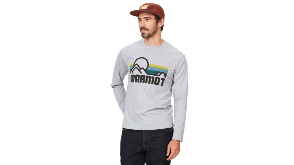 Marmot Coastal Tee Long Sleeve - Mens, Sleet, Medium, M14672-504-M