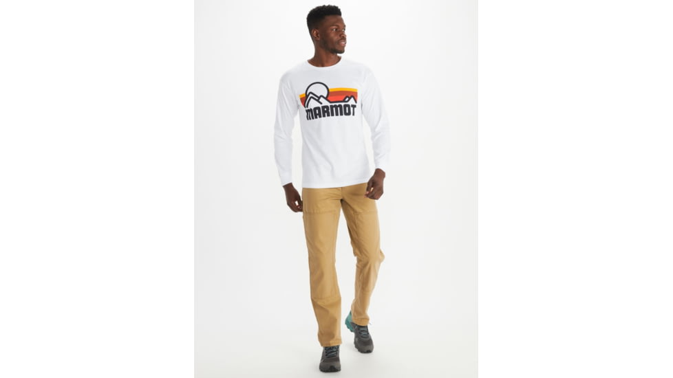 Marmot Coastal Tee Long Sleeve - Mens, White, Medium, M13262-080-M