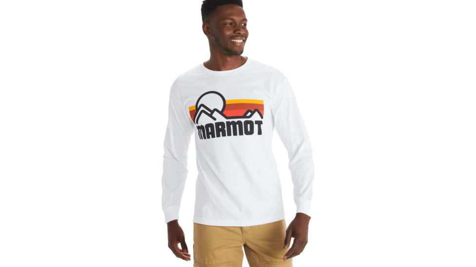 Marmot Coastal Tee Long Sleeve - Mens, White, Medium, M13262-080-M