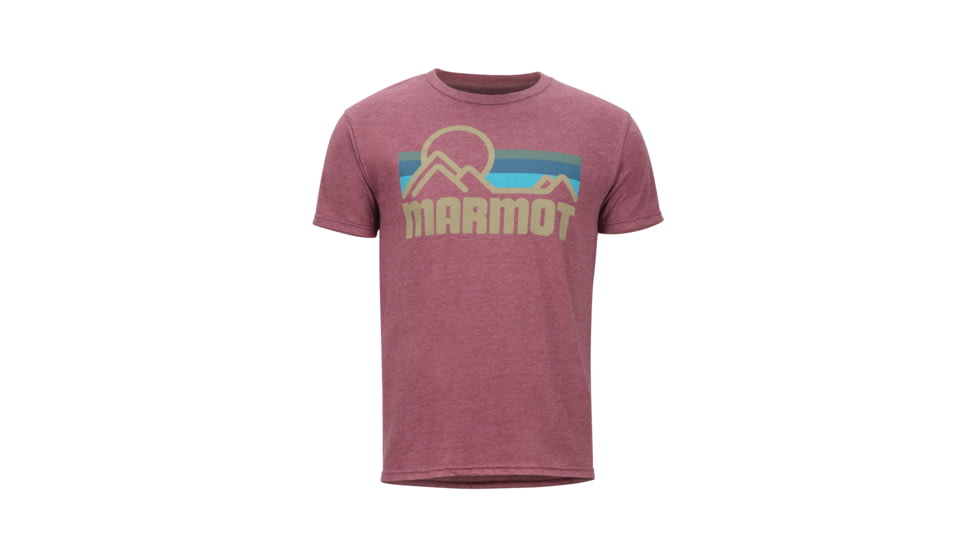 Marmot Coastal Tee Short Sleeve Shirt - Mens, Burgundy Heather, 2XL, 42430-6823-XXL