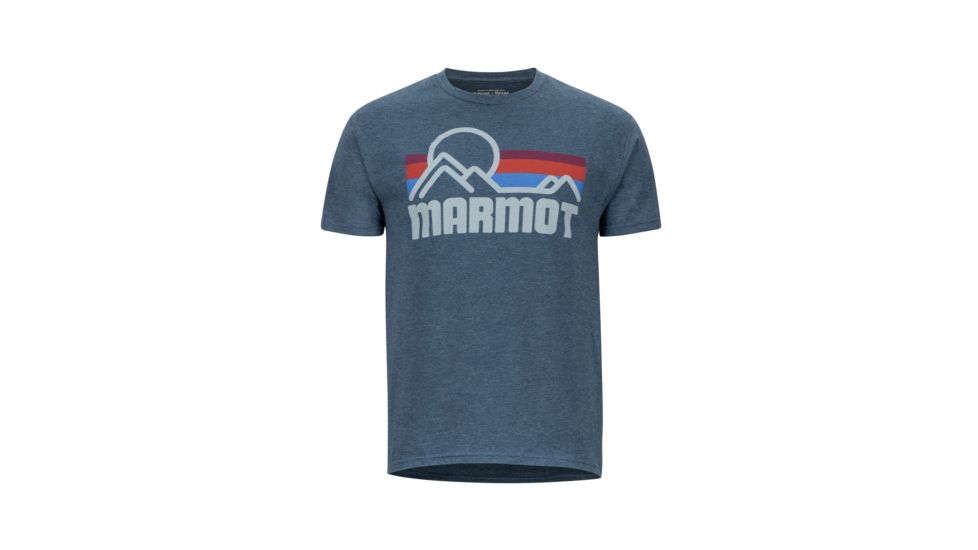 Marmot Coastal Tee SS - Mens, New Charcoal Heather, Medium, 42430-1837-M
