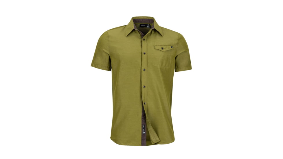 Marmot Contra Short Sleeve Shirt - Mens, Military Green, Small 43590-4050-S