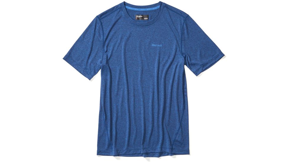 Marmot Conveyor Short Sleeve Tee - Mens, Varsity Blue Heather, Large, 41790-8485-L