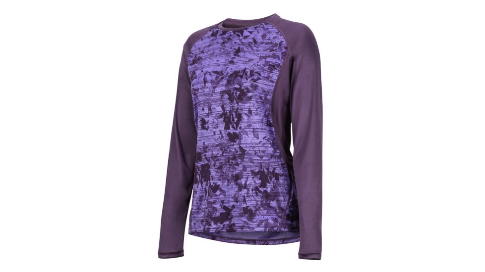 Marmot Crystal Long Sleeve - Womens, Vintage Violet Mind Game, Extra Small, 49630-8424-XS