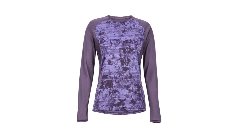 Marmot Crystal Long Sleeve - Womens, Vintage Violet Mind Game, Extra Small, 49630-8424-XS