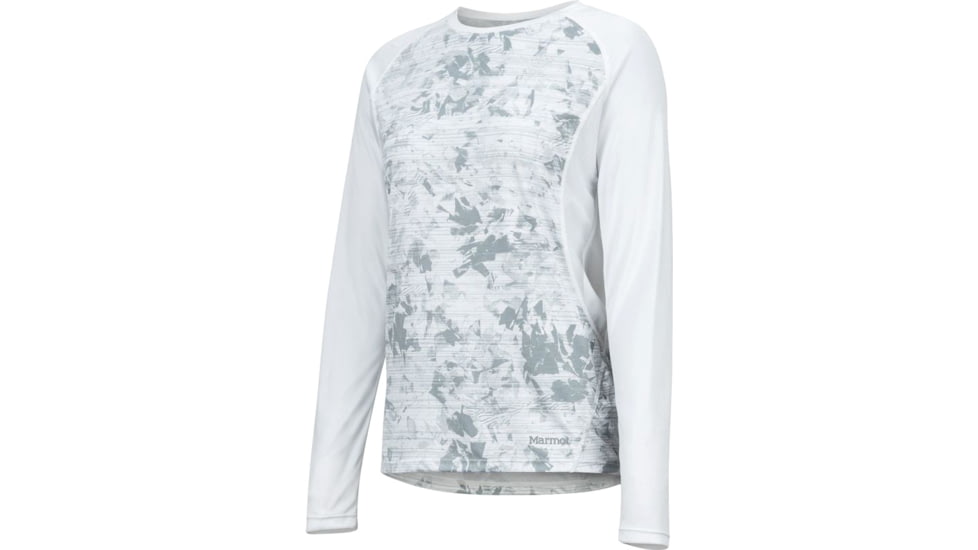 Marmot Crystal Long Sleeve - Womens, White Mind Game, Large, 49630-8760-L