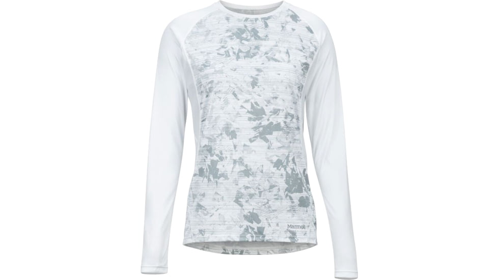 Marmot Crystal Long Sleeve - Womens, White Mind Game, Large, 49630-8760-L