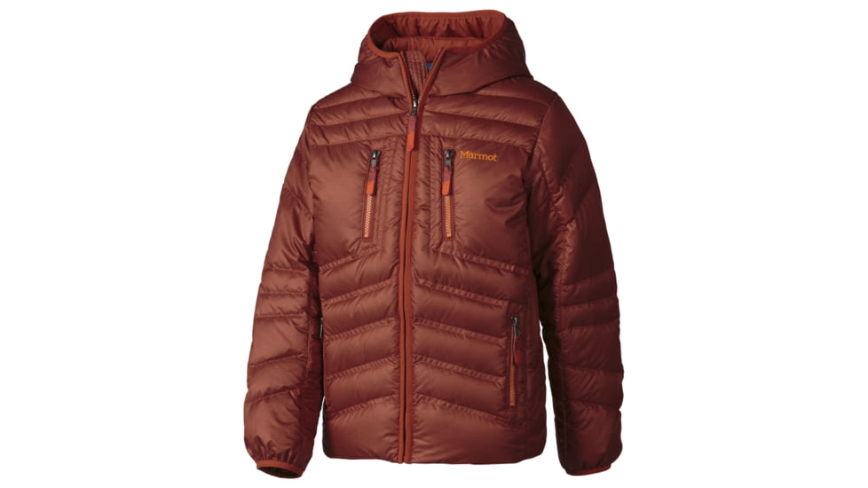 Marmot Demo, Boy's Hangtime Down Hoody, Dark Rust, M 73380-9805-DEMO