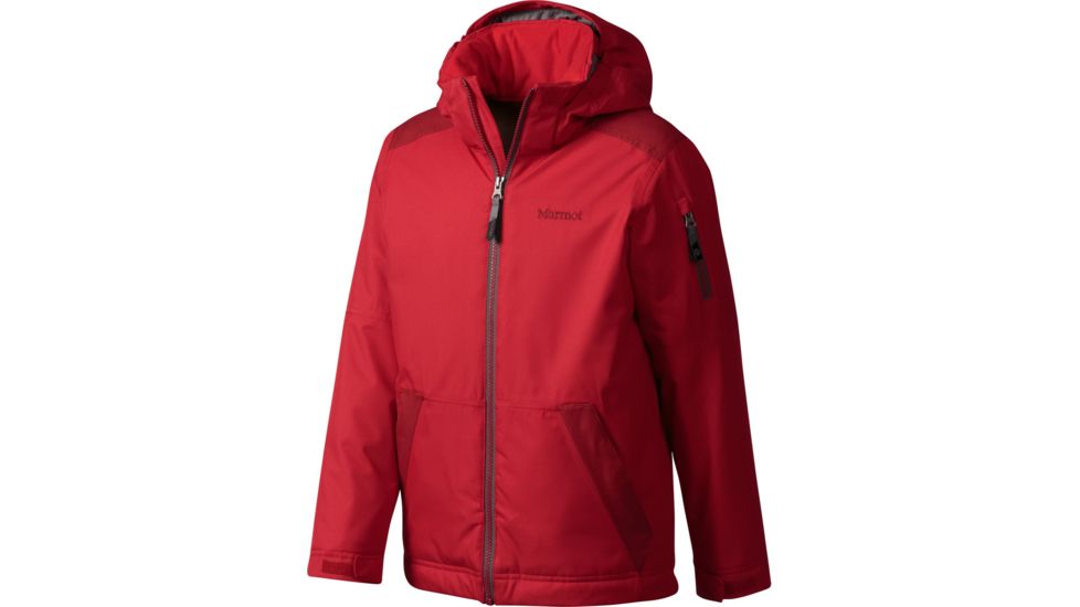 Marmot Demo, Boy's Outer Limits Jacket, Team Red/Dark Crimson, M 73420-6369-DEMO
