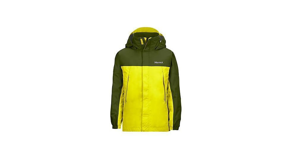 Marmot Demo, Boy's PreCip Jacket, Citronelle/Greenland, M 50900-4638-DEMO