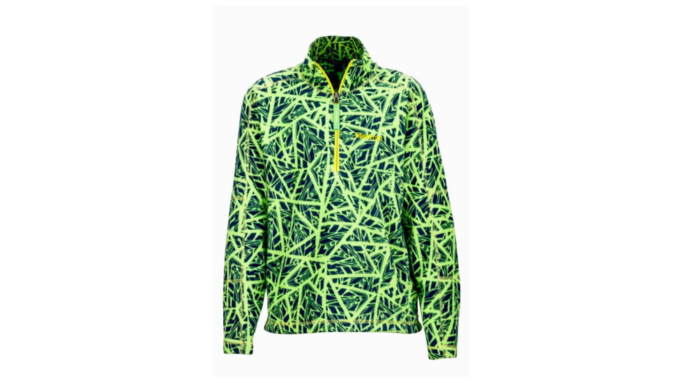 Marmot Demo, Boy's Rocklin 1/2 Zip, Vibrant Green Shred, M 83960-8507-DEMO