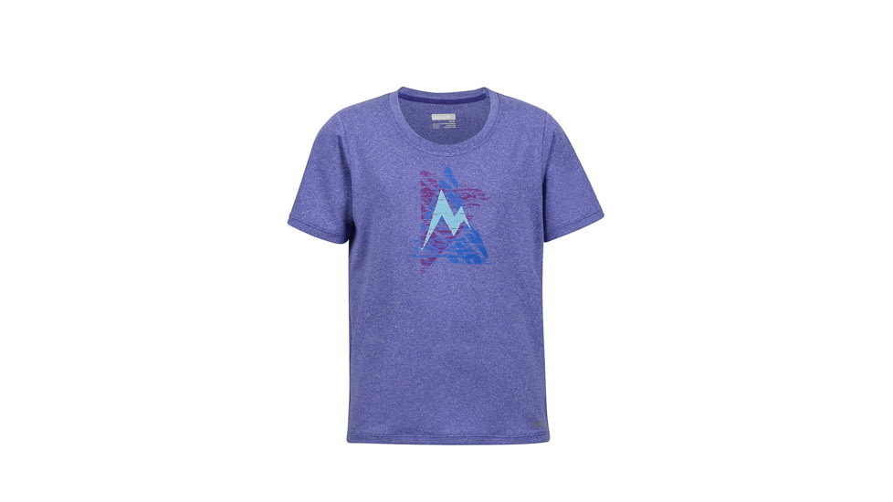 Marmot Demo, Girl's Post Time Tee SS, Electric Purple Heather, M, 59220-6976-DEMO