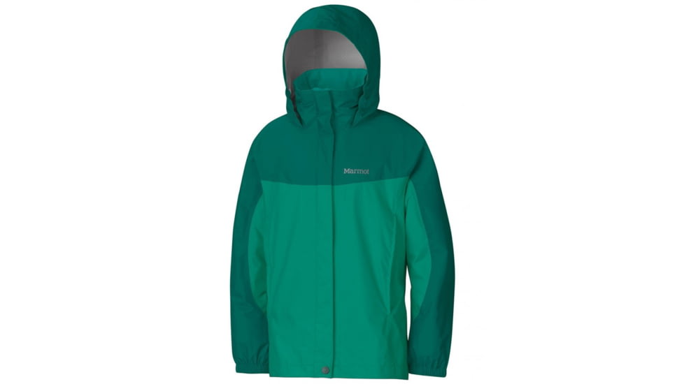 Marmot Demo, Girl's PreCip Jacket, Gem Green/Green Garnet, M 55680-4392-DEMO