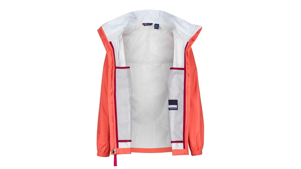 Marmot Demo, Girl's PreCip Jacket, Living Coral, M, 55680-6847-DEMO