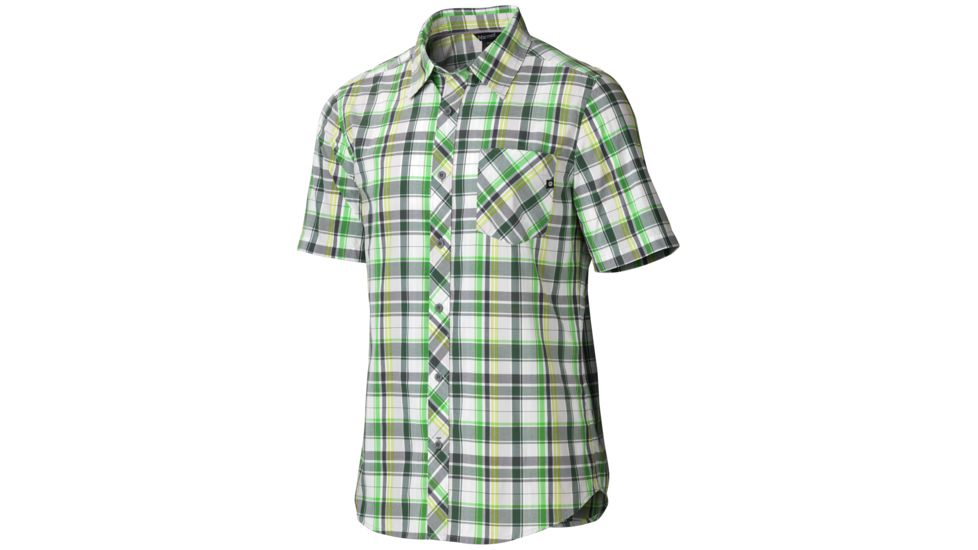 Marmot Dexter Plaid Short Sleeve - Men's-Bright Grass-Medium