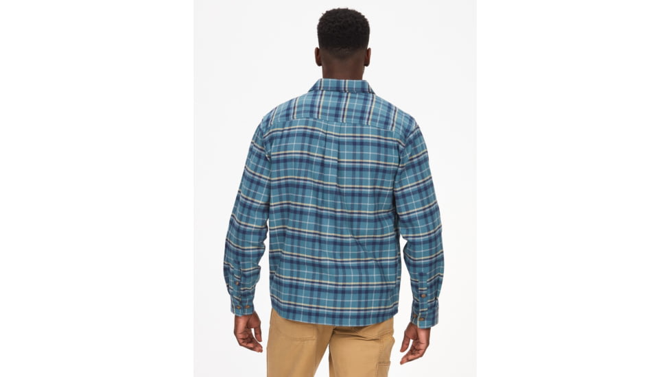 Marmot Doran Midweight Flannel Long Sleeve - Mens, Moon River, Large, M14661-1904-L