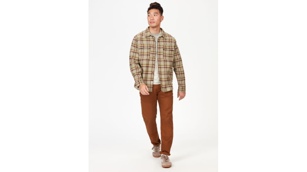 Marmot Doran Midweight Flannel Long Sleeve - Mens, Vetiver, Small, M14661-21543-S