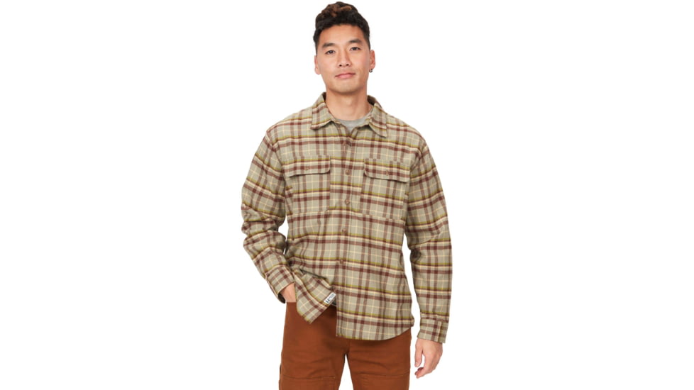 Marmot Doran Midweight Flannel Long Sleeve - Mens, Vetiver, Small, M14661-21543-S