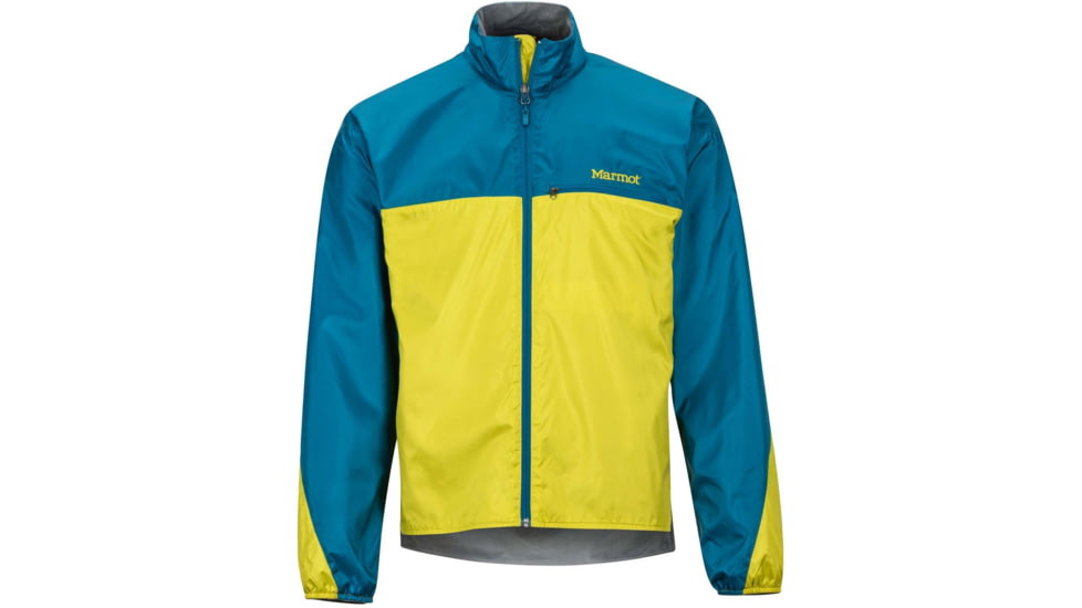 Marmot DriClime Windshirt - Mens, Citronelle/Moroccan Blue, 2XL, 51020-9401-XX-Large