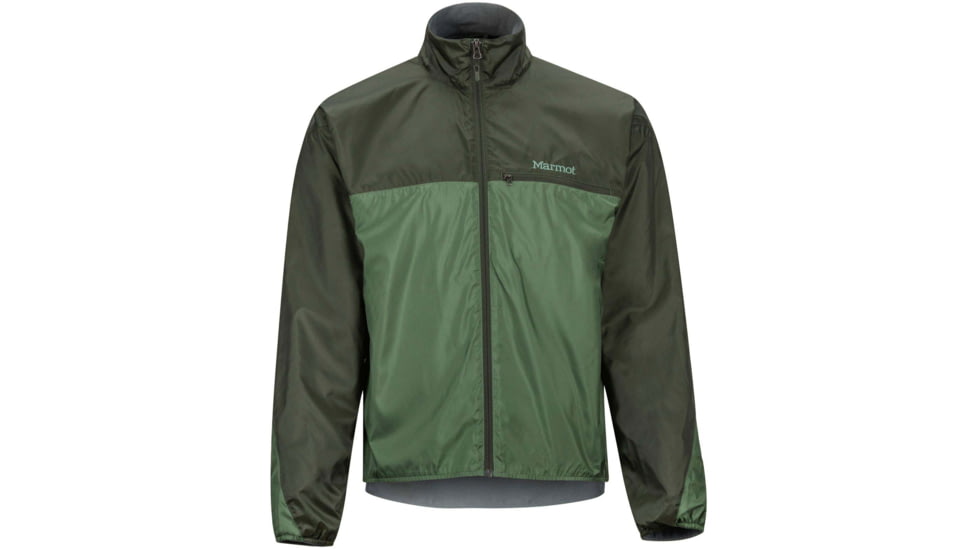 Marmot DriClime Windshirt - Mens, Crocodile/Rosin Green, Small, 51020-4850-Small
