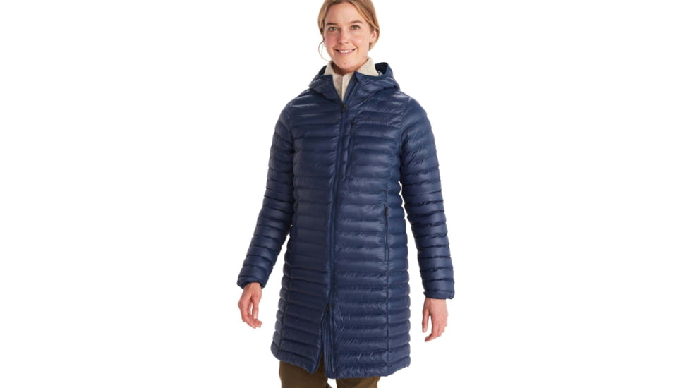 Marmot Echo Featherless Long Jacket - Women's, Small, Arctic Navy Shiny, M13215-20952-S