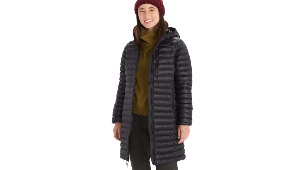 Marmot Echo Featherless Long Jacket - Women's, Large, Black Shiny, M13215-20953-L