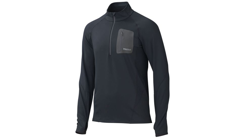 Elance 1/2 Zip Long Sleeve - Mens-Black-Medium