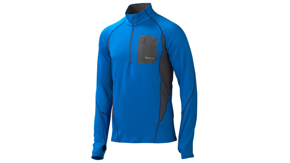 Marmot Elance 1/2 Zip Long Sleeve - Men's-Peak Blue-X-Large